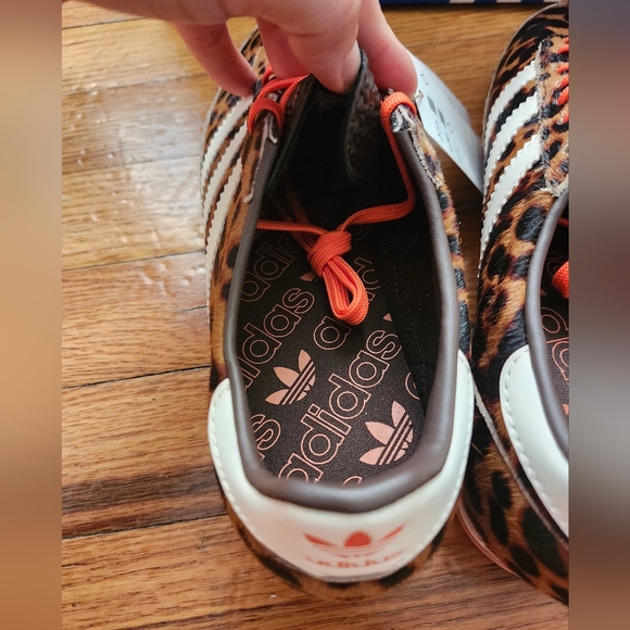adidas Leopard Print Sneakers with White Stripes - Picture 6 of 9